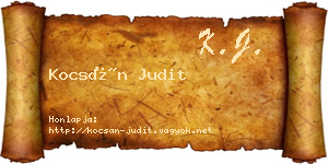 Kocsán Judit névjegykártya